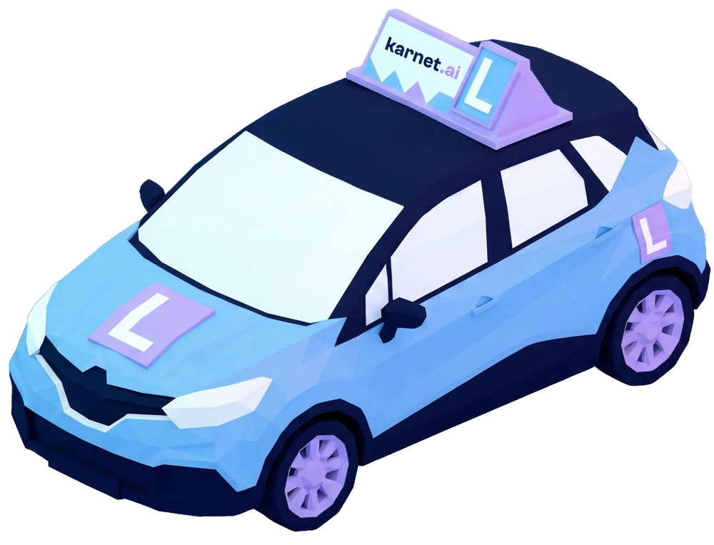Coche de autoescuela Karnet con placas L