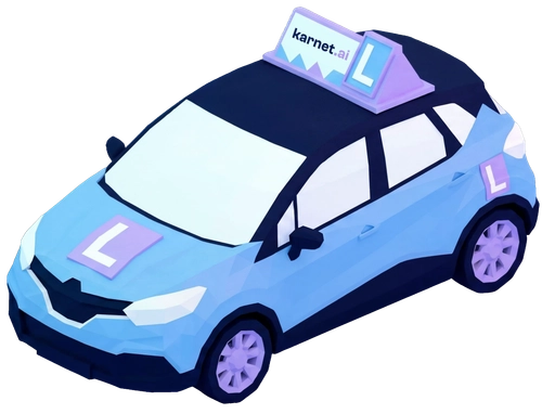 Coche moderno de autoescuela Karnet